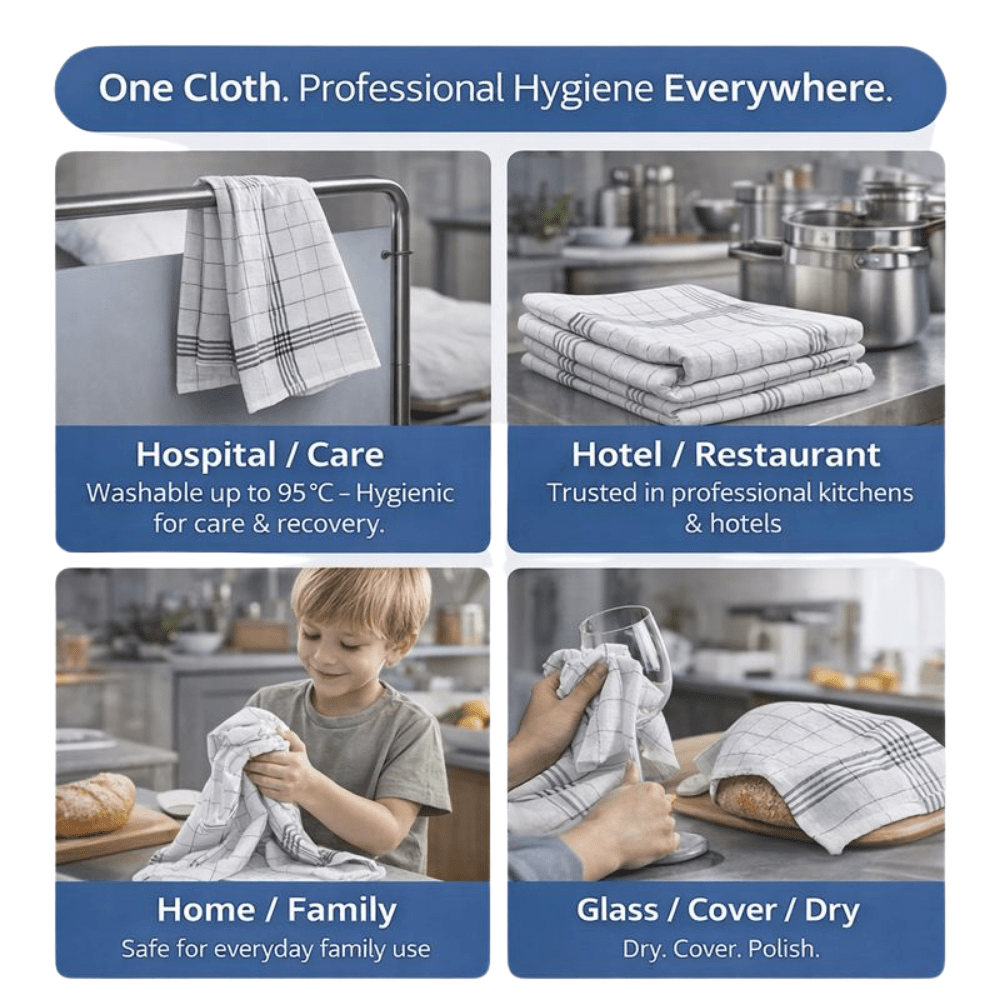 Magicwipe® Premium Cotton Tea Towels – Extra Thick 220 GSM - Magicwipe